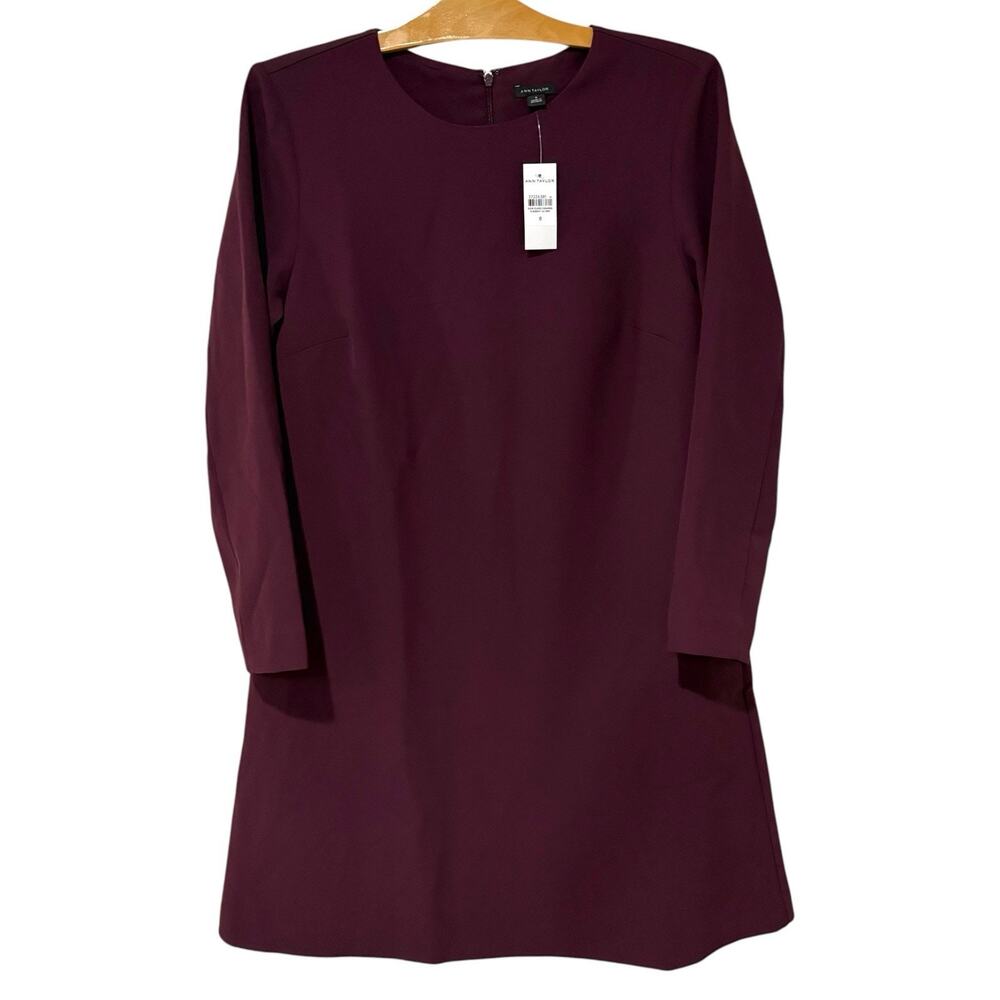 Ann Taylor | Dress Long Sleeve Burgundy Work Wear Business NWT- Size 8